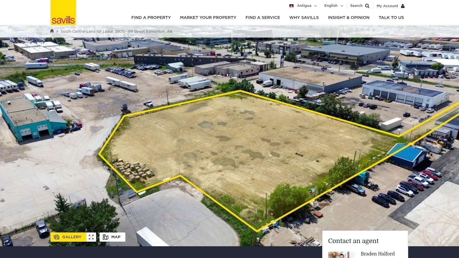 Savills Edmonton 2.5-acre secured yard lease